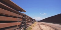 unfinished border wall