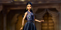 A Barbie doll dressed in traditional Indian clothing