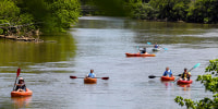 Paddlers in the river